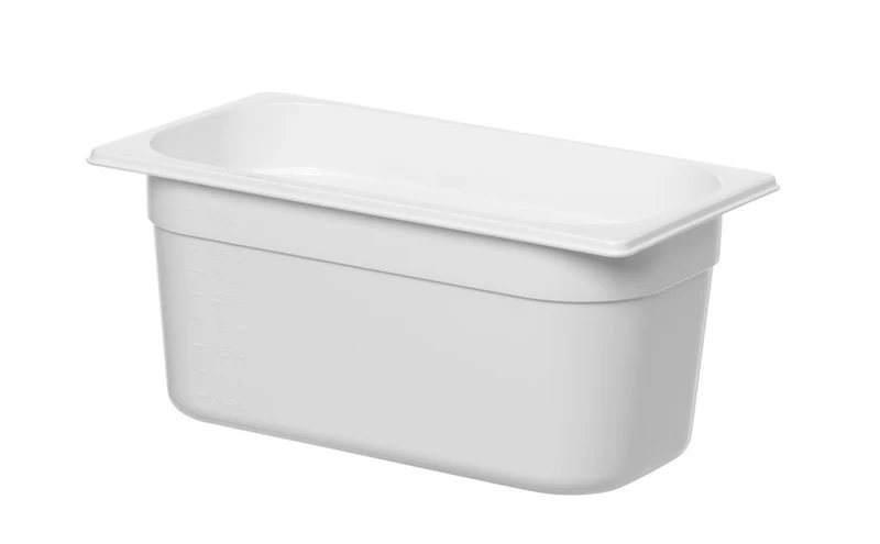 HENDI Gastronorm-Behälter 1 / 3 – GN 1 / 3 – 5,7 l – Weiß – 325 × 176 × 150 mm