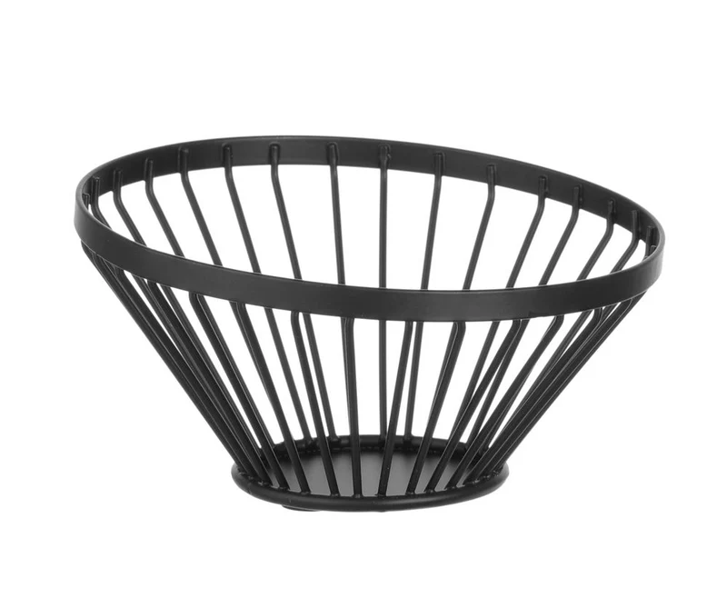 HENDI Obstkorb – abgerundet schwarz – Ø 150 × H 80 mm
