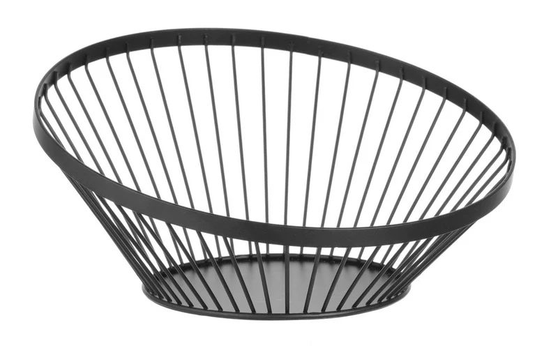 HENDI Obstkorb – abgerundet schwarz – Ø 280 × H 130 mm