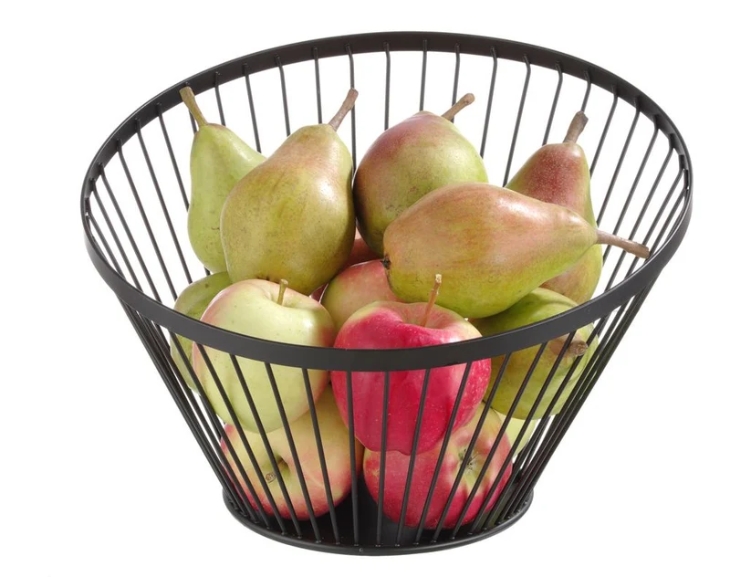 HENDI Obstkorb – abgerundet schwarz – Ø 300 × H 205 mm