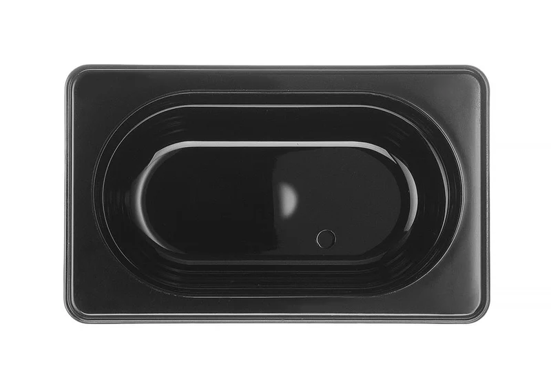 HENDI Gastronorm-Behälter 1 / 9 – GN 1 / 9 – 1 l – Schwarz – 176 × 108 × 100 mm