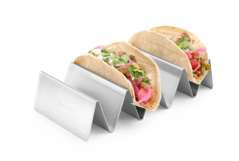 HENDI Taco-Halter – 4 Fächer – 225 × 115 × 50 mm