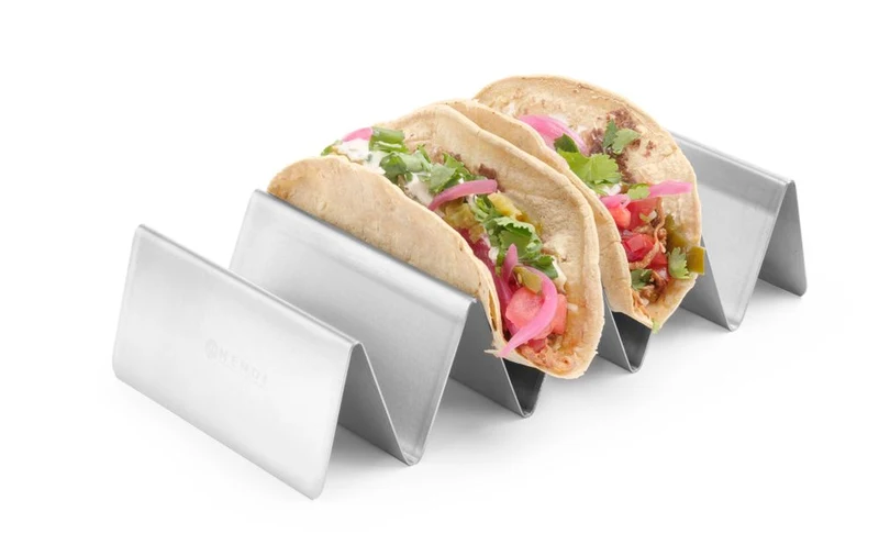 HENDI Taco-Halter – 4 Fächer – 225 × 115 × 50 mm