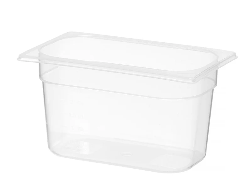 HENDI Gastronorm-Behälter 1 / 4 – Profi Line – GN 1 / 4 – 3,5 l – Transparent – 265 × 162 × 150 mm