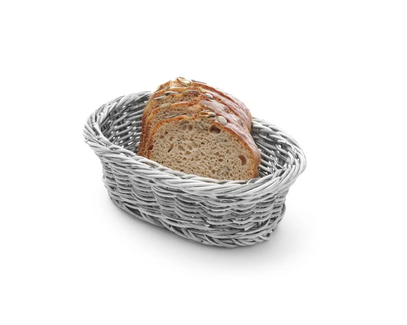 HENDI Brotkorb – oval – Hellgrau – 190 × 120 × 60 mm