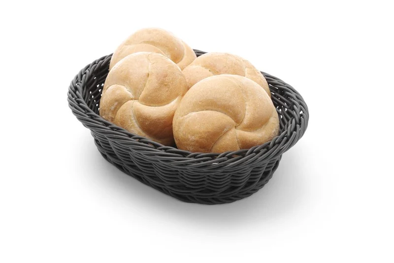 HENDI Brotkorb – oval – Schwarz – 250 × 190 × 65 mm