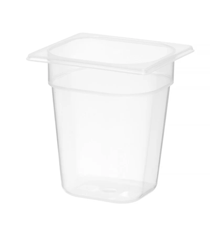 HENDI Gastronorm-Behälter 1 / 6 – Profi Line – GN 1 / 6 – 2,5 l – Transparent – 176 × 162 × 200 mm