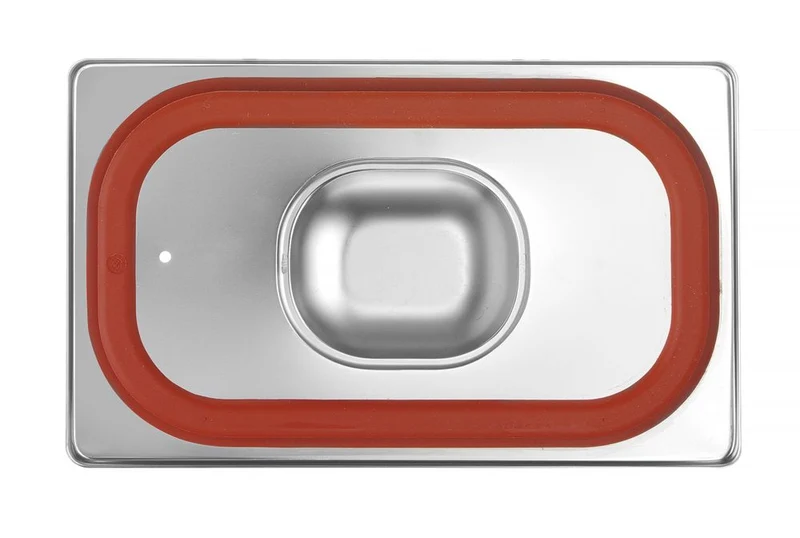 HENDI Gastronorm-Deckel mit Silikonrand – Profi Line – GN 1 / 4 – 265 × 162 mm