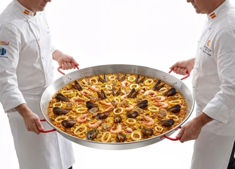HENDI Paella-Pfanne – Geeignet für Gasgrill 146804 & 146842 – Ø 800 × H 75 mm