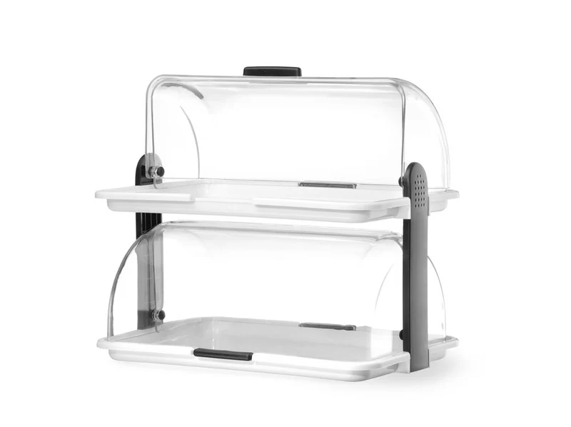HENDI Rolltop-Display – Weiß – 380 × 260 × 355 mm – Rechteckig
