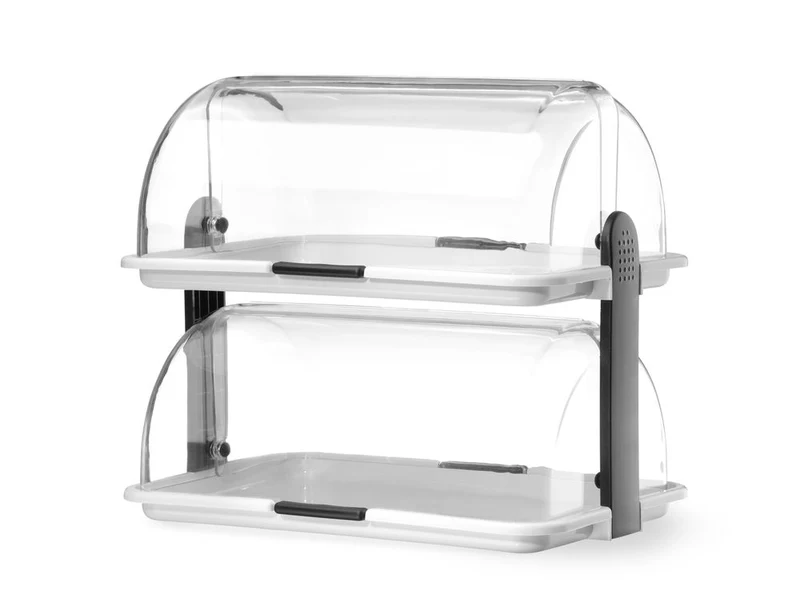 HENDI Rolltop-Display – Weiß – 475 × 325 × 415 mm – Rechteckig