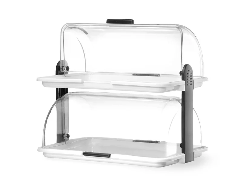 HENDI Rolltop-Display – Weiß – 475 × 325 × 415 mm – Rechteckig