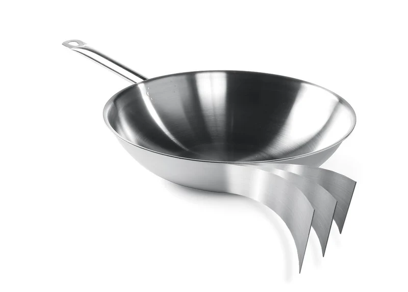 HENDI Wokpfanne – 3-Schichten - ohne Deckel – Ø 360 × H 100 mm