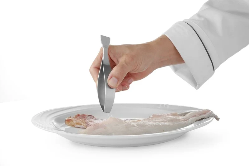 HENDI Pinzette für Fischgräten – flacher Kopf – 130 mm