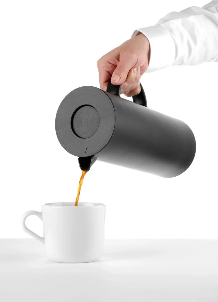 HENDI Isolierkanne – 1 l – Schwarz – Ø 110 × H 289 mm