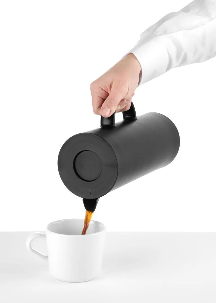 HENDI Isolierkanne – 1 l – Schwarz – Ø 110 × H 289 mm