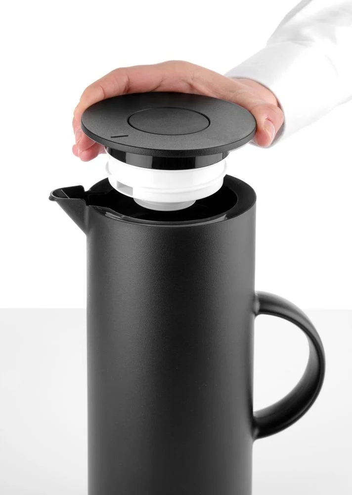 HENDI Isolierkanne – 1 l – Schwarz – Ø 110 × H 289 mm