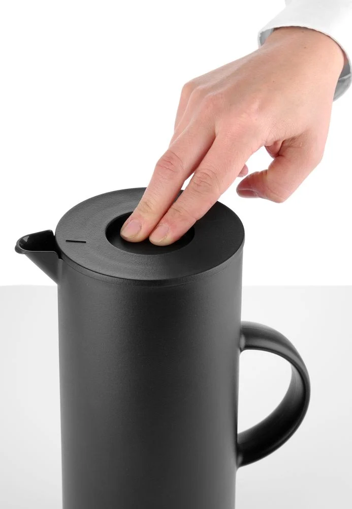 HENDI Isolierkanne – 1 l – Schwarz – Ø 110 × H 289 mm