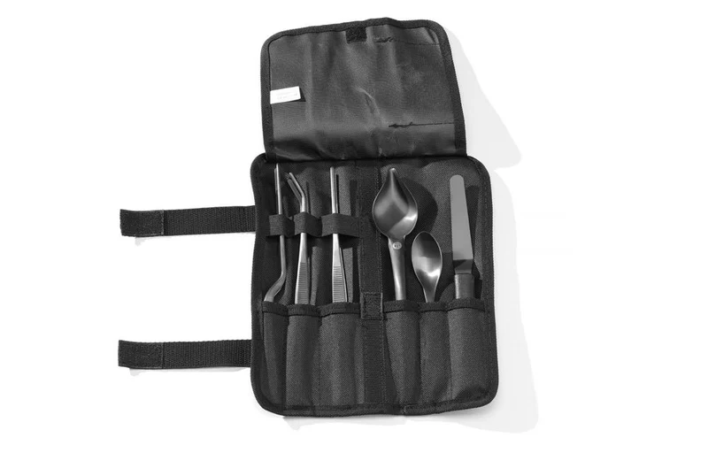 HENDI Anrichteset – 6 Stück – schwarz – 255 × 25 × 100 mm