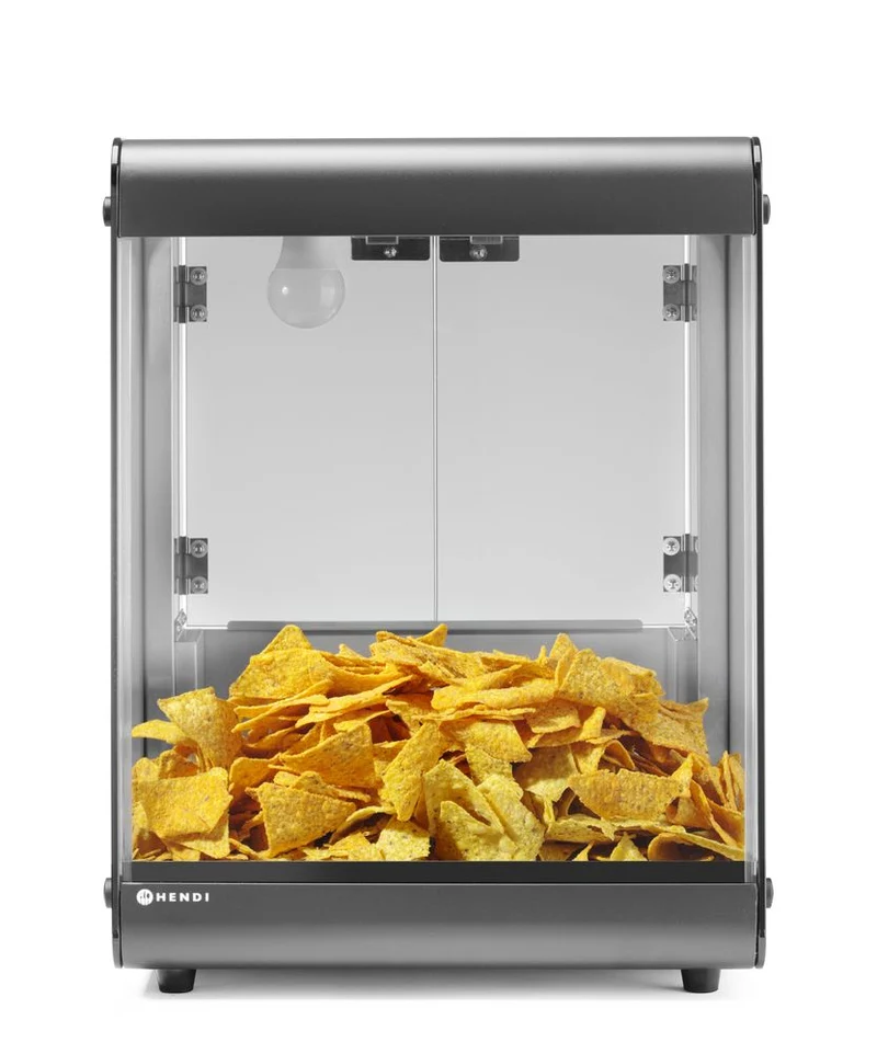 HENDI Nacho-Wärmer – Schwarz – 230 V / 500 W – 400 × 344 × 525 mm