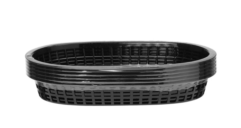 HENDI Servierkörbe im Fastfood-Stil – Schwarz – 272 × 175 × 38 mm – 6 Stück