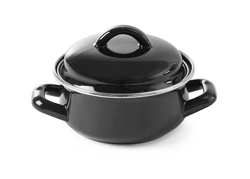 HENDI Suppen- / Saucentöpfchen - mit Deckel – 0,3 l – Blau – Ø 115 × H 90 mm