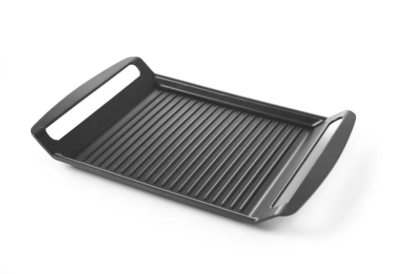 HENDI Grillplatte für Induktionskocher – 390 × 260 × 35 mm