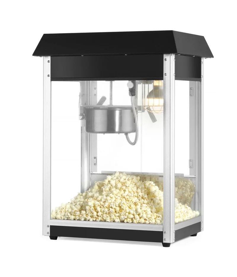 HENDI Popcorn-Maschine – Schwarz – 230 V / 1155 W – 560 × 420 × 760 mm