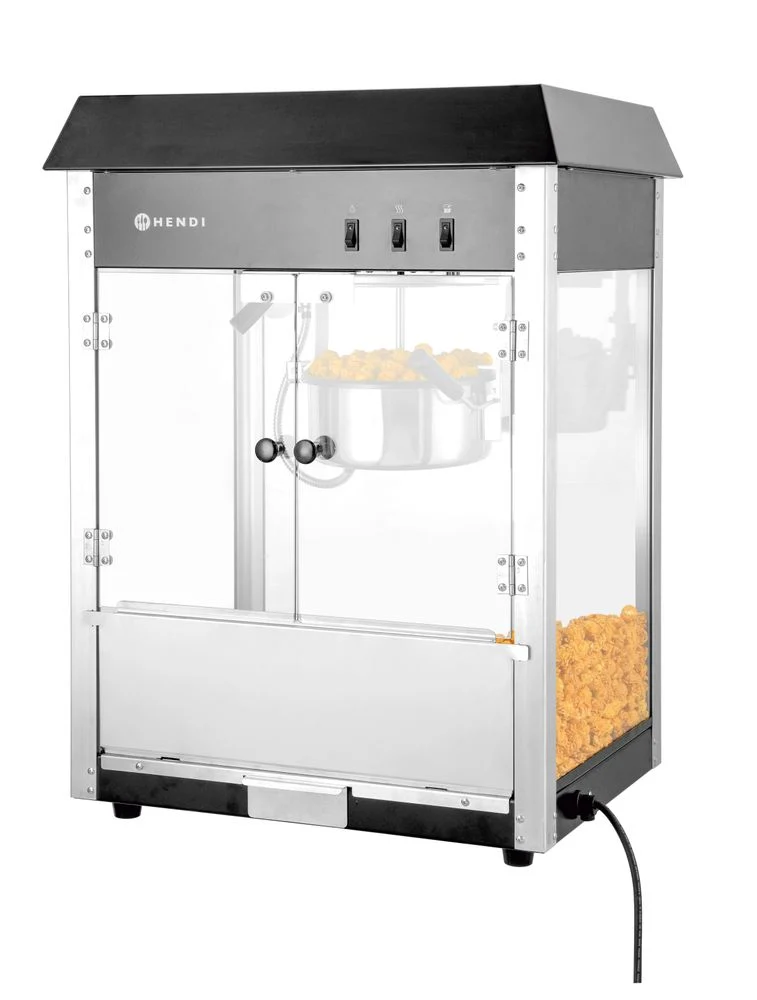 HENDI Popcorn-Maschine – Schwarz – 230 V / 1155 W – 560 × 420 × 760 mm