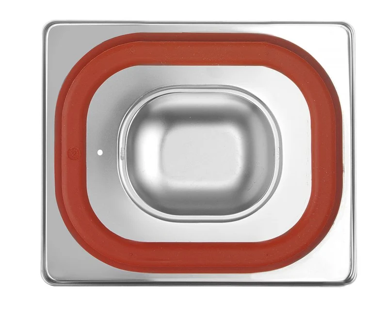 HENDI Gastronorm-Deckel mit Silikonrand – Profi Line – GN 1 / 6 – 176 × 162 mm