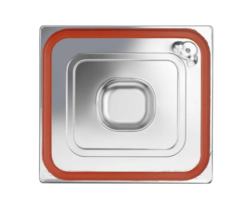 HENDI Gastronorm-Deckel mit Silikonrand – Profi Line – GN 2 / 3 – 354 × 325 mm