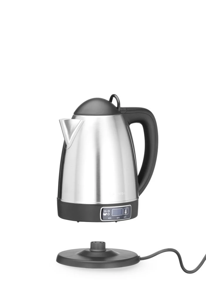 HENDI Elektrischer Wasserkocher kabellos mit Temperaturregelung – 1,8 l – 230 V / 1800 W – 230 × 165 × 255 mm