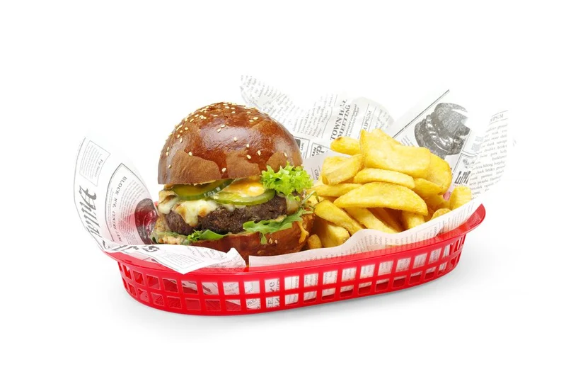 HENDI Servierkörbe im Fastfood-Stil – Rot – 272 × 175 × 38 mm – 6 Stück