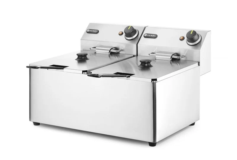 HENDI Kitchen Line Fritteuse 2 × 8 l – 7,0 kW | 230 V