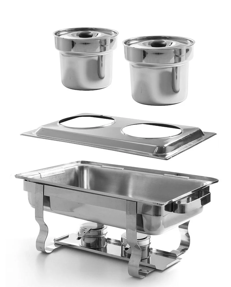 HENDI Aufsatzadapter für 2 Bain-Marie Töpfe – Aufsatz – GN 1 / 1 – 530 × 325 × 30 mm