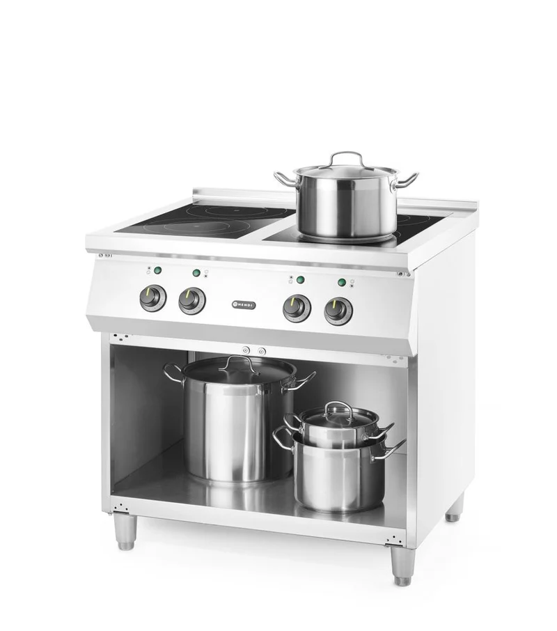 HENDI Induktionsherd – 4 Kochfelder – 400 V / 17000 W – 800 × 720 × 854 mm