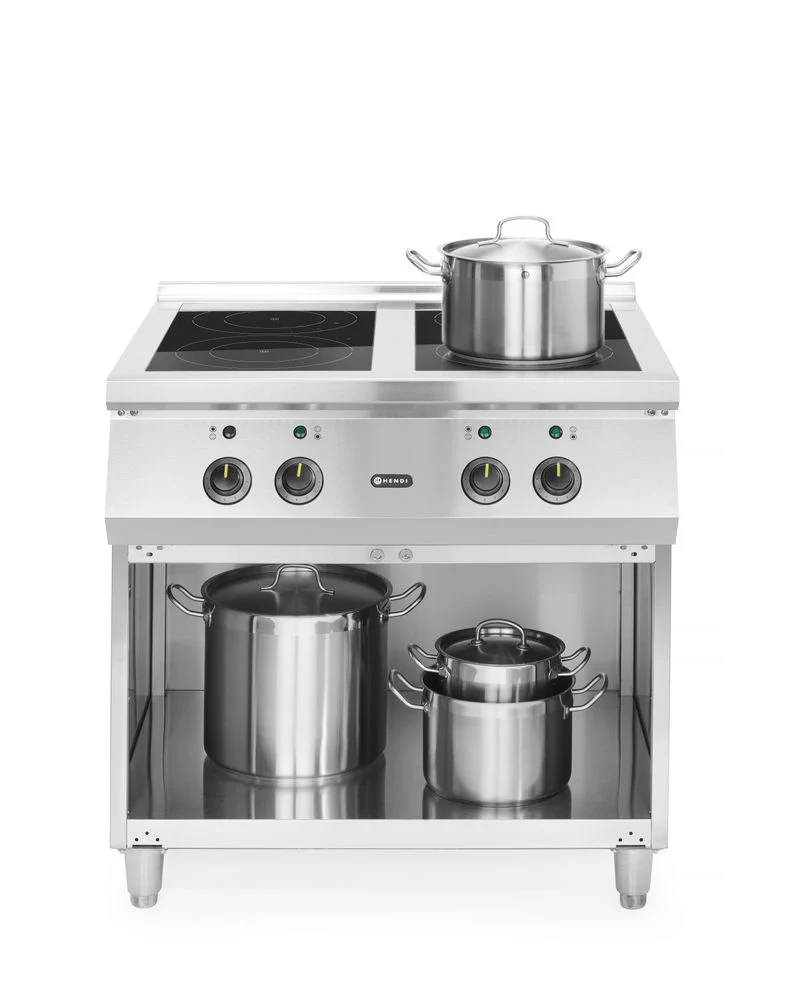 HENDI Induktionsherd – 4 Kochfelder – 400 V / 17000 W – 800 × 720 × 854 mm