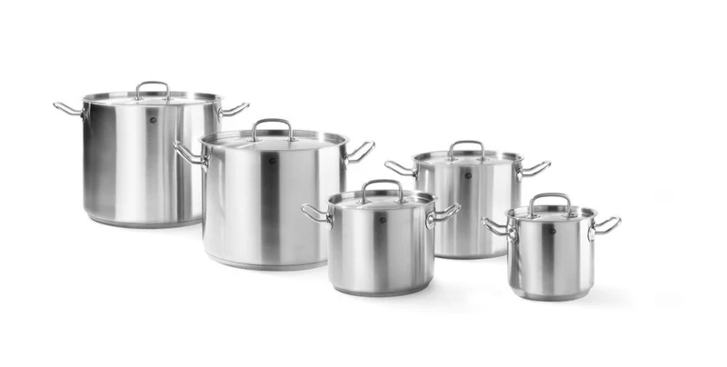 HENDI Kochtopf – hoch - mit Deckel – Kitchen Line – 5 l – Ø 200 × H 160 mm
