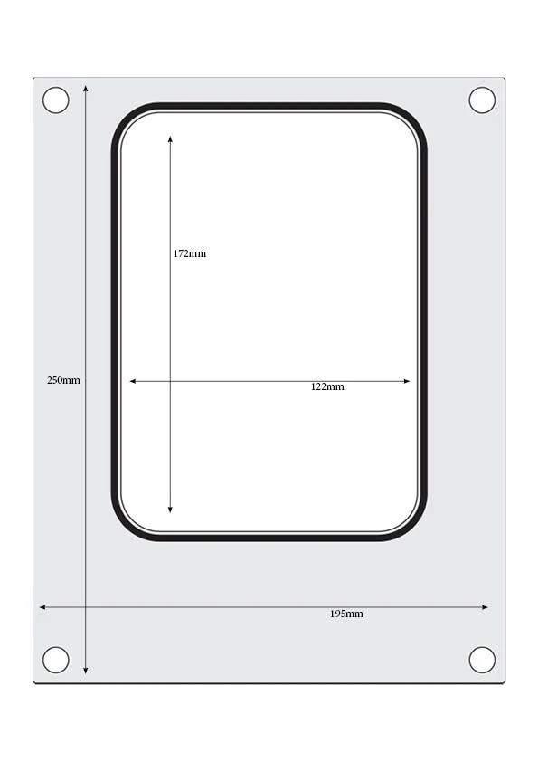 HENDI Matrize für Versiegelungsmaschine – ein Behälter (187 × 137 mm)