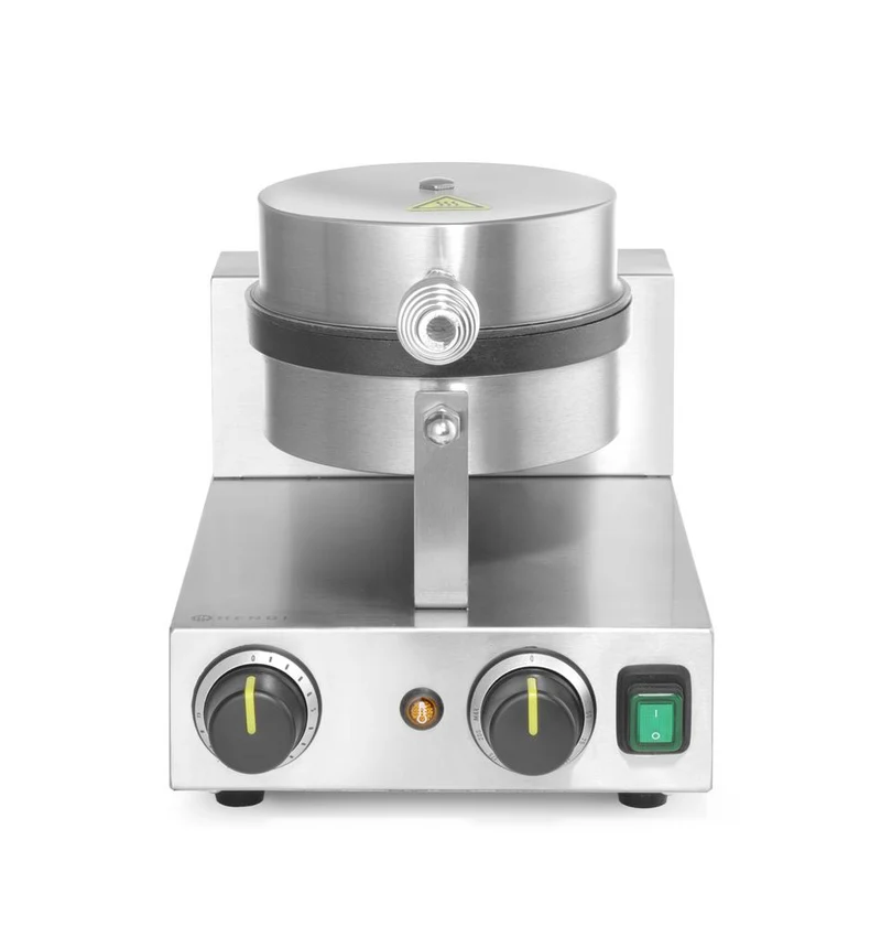 HENDI Waffeleisen rund – 230 V / 1000 W – 250 × 491 × 285 mm
