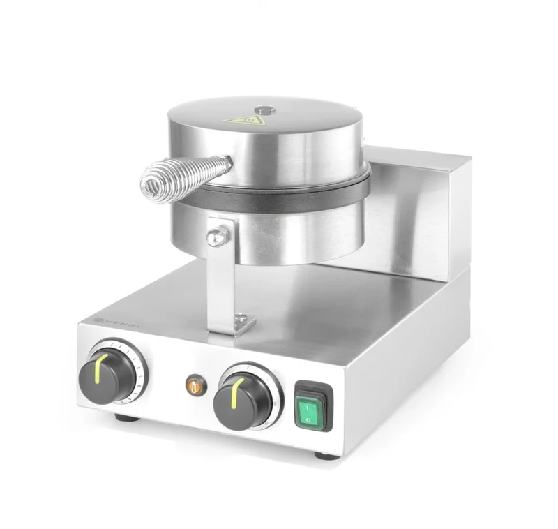 HENDI Waffeleisen rund – 230 V / 1000 W – 250 × 491 × 285 mm