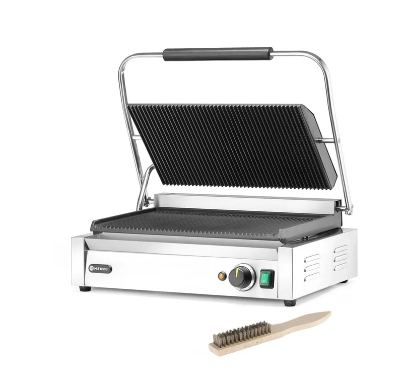 HENDI Kontaktgrill Panini XL – 230 V / 2700 W – 548 × 464 × 216 mm