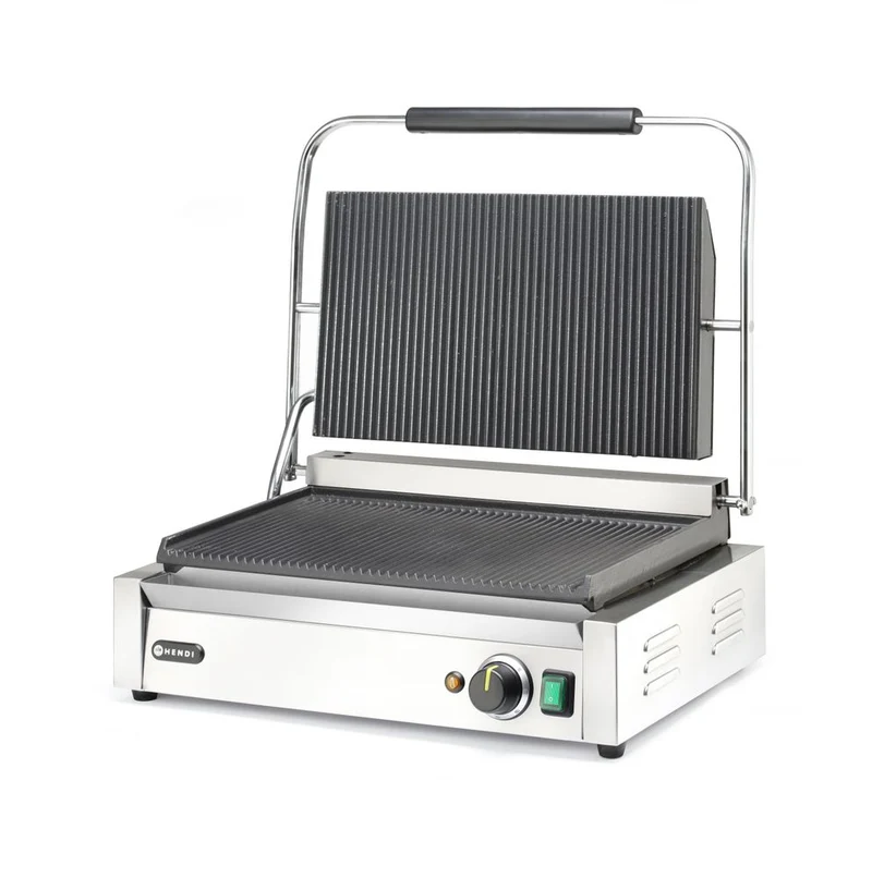 HENDI Kontaktgrill Panini XL – 230 V / 2700 W – 548 × 464 × 216 mm
