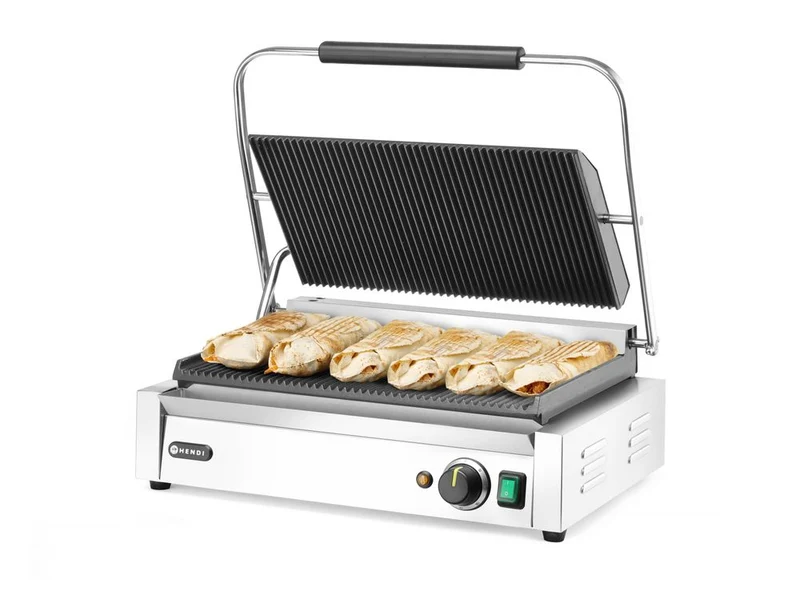 HENDI Kontaktgrill Panini XL – 230 V / 2700 W – 548 × 464 × 216 mm