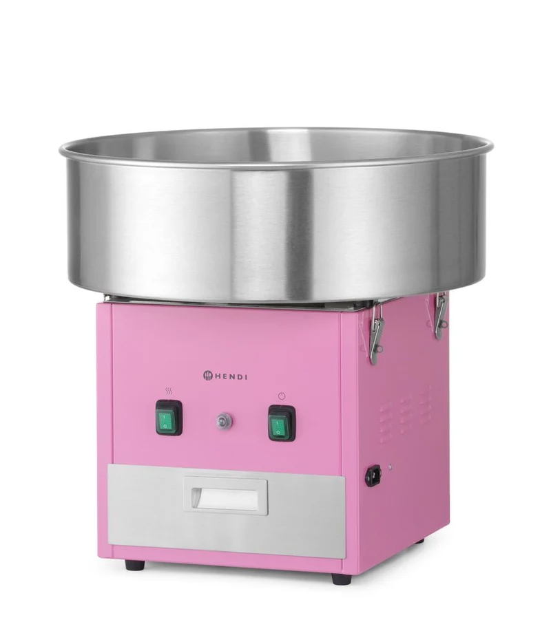 HENDI Zuckerwatte-Maschine – Rosa – 230 V / 1130 W – 520 × 520 × 503 mm