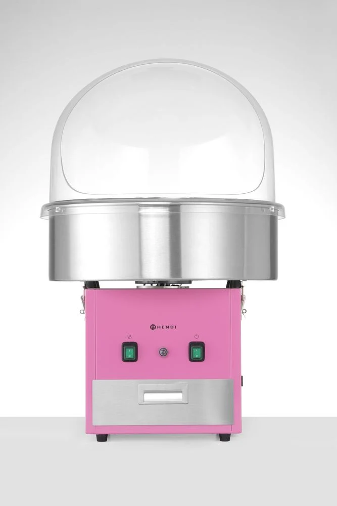 HENDI Zuckerwatte-Maschine – Rosa – 230 V / 1130 W – 520 × 520 × 503 mm