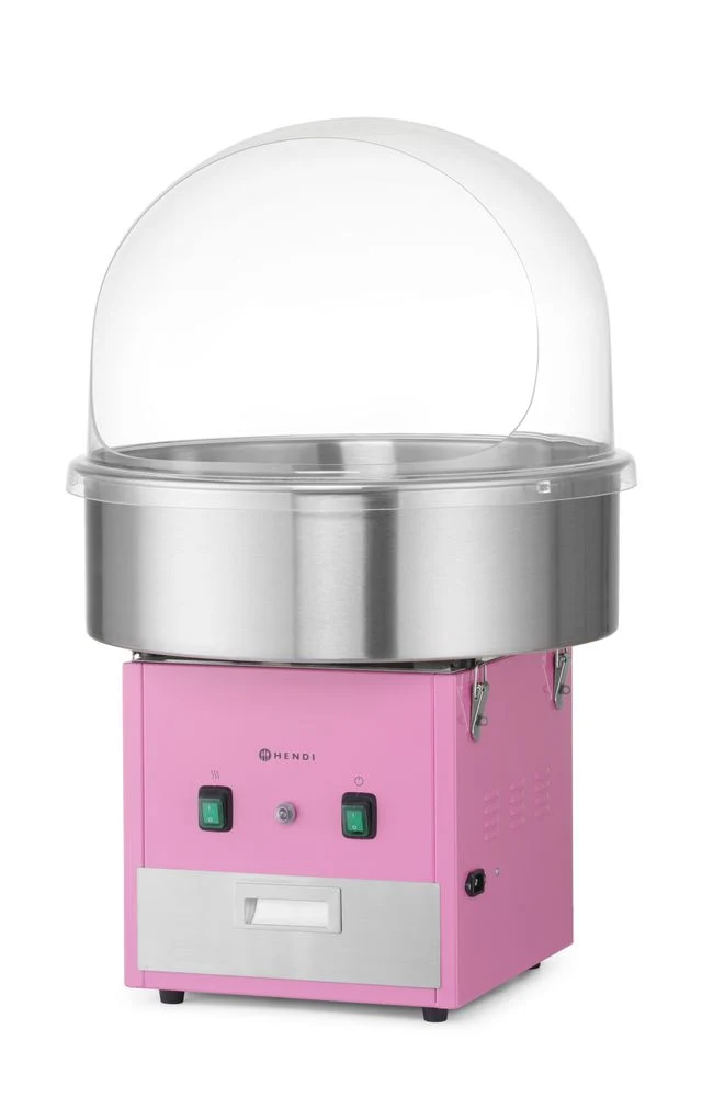 HENDI Zuckerwatte-Maschine – Rosa – 230 V / 1130 W – 520 × 520 × 503 mm