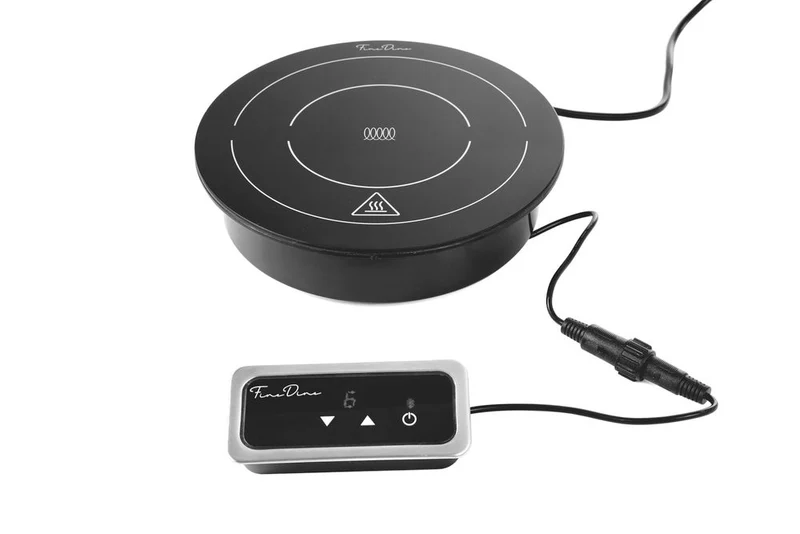 Fine Dine Induktionsheizplatte 800 W – Schwarz – 230 V / 800 W – Ø 245 × H 80 mm