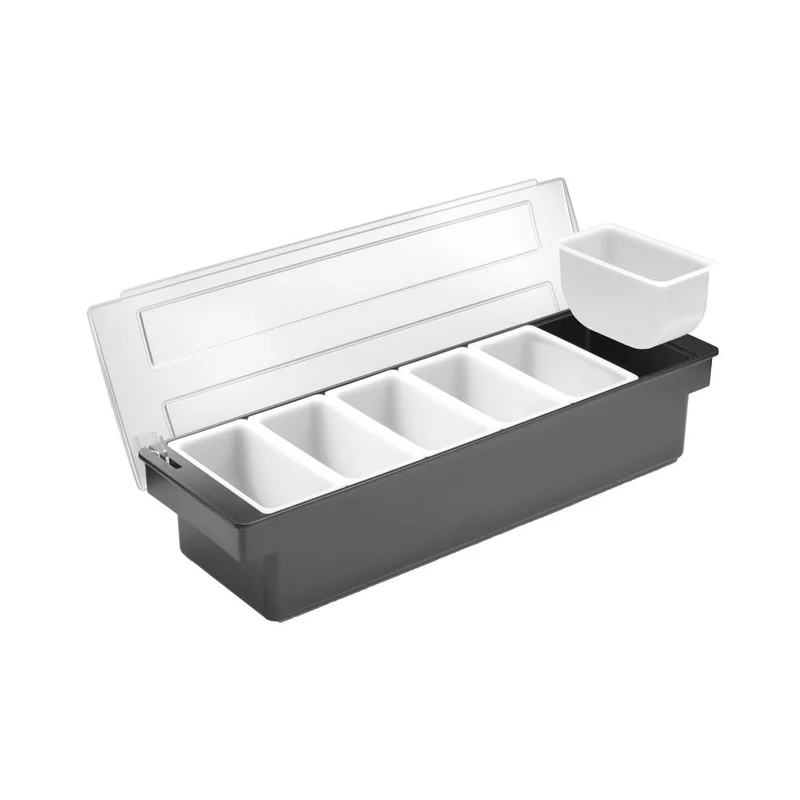 BarUp Zutatenbehälter – 6 Fächer – 480 × 150 × 100 mm