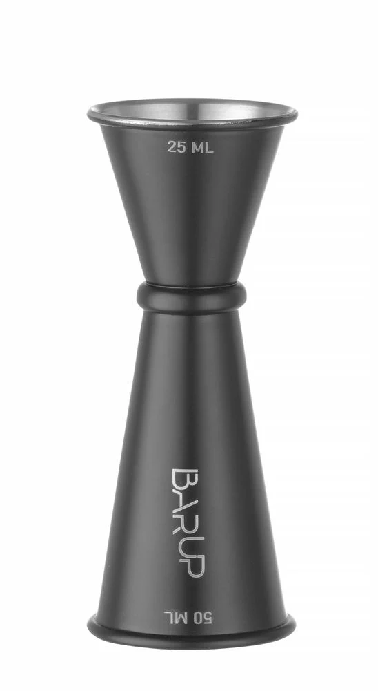 BarUp Barmaß 25 / 50 ml – Schwarz – Ø 44 × H 110 mm